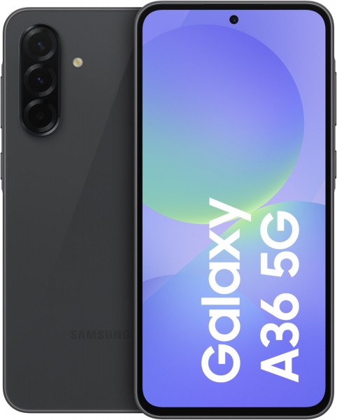 Galaxy A36 5G (128GB) EU Smartphone awesome black, 6 GB RAM, 50 MP Kamera, 6,7 Zoll Display, 41,47 Std. Akku