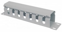 Kabelmanagement 1HE schwarz für 10"-Schränke, mit Blende