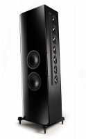 Solitaire S 540 /Stück Stand-Lautsprecher hochglanz schwarz/elox schwarz