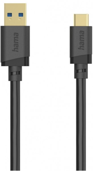USB-A > USB-C Kabel (0,75m) schwarz