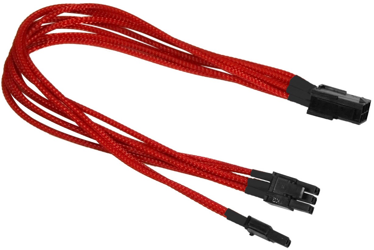Image of 6-Pin > 6+2-Pin PCI-E Single (0,3m) rot