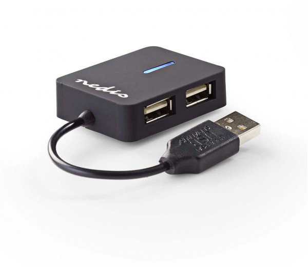 UHUBU2410BK USB 2.0 4-Port Hub schwarz
