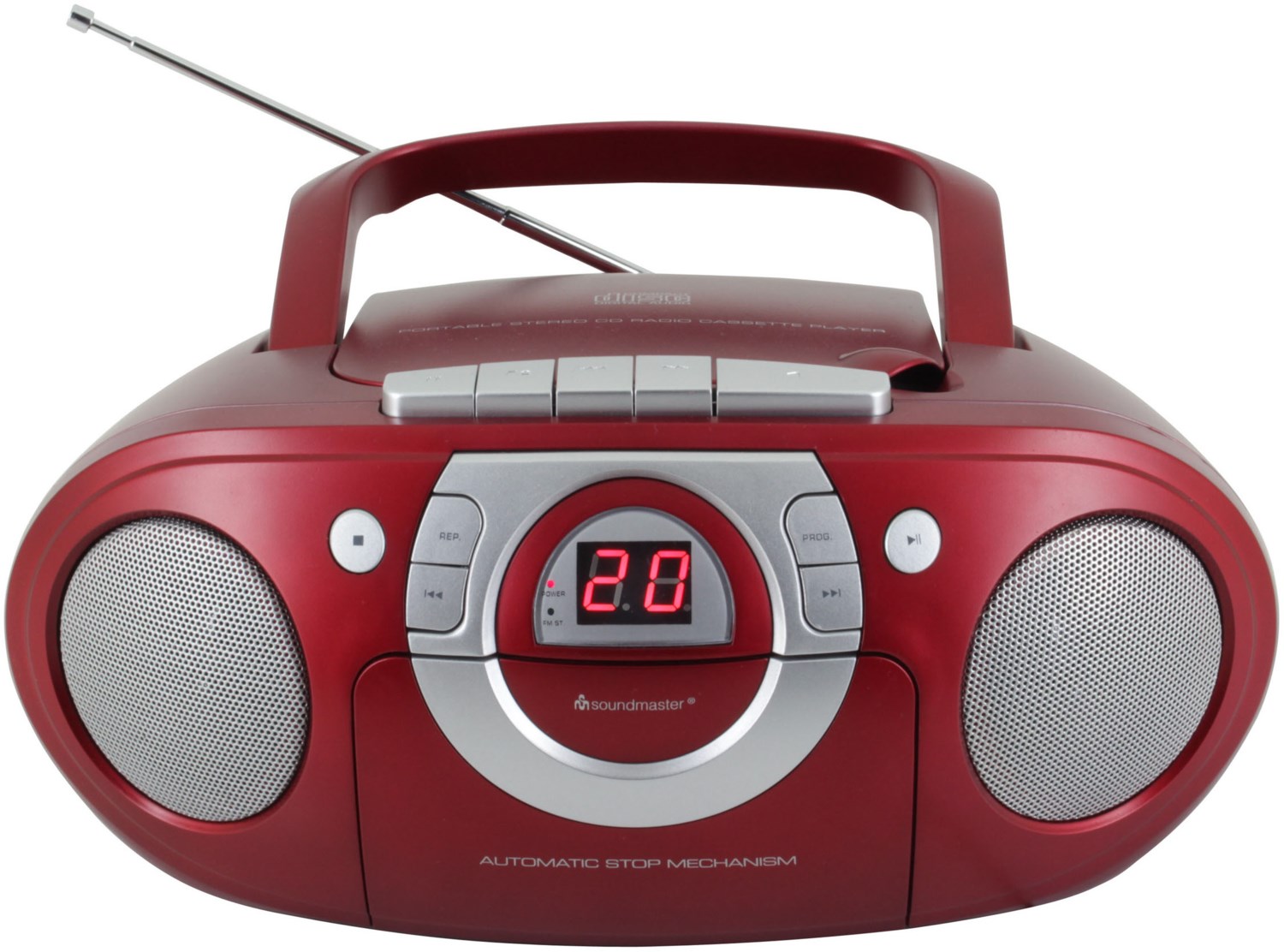 SCD5100RO Radio-Rekorder mit CD + Kassette rot