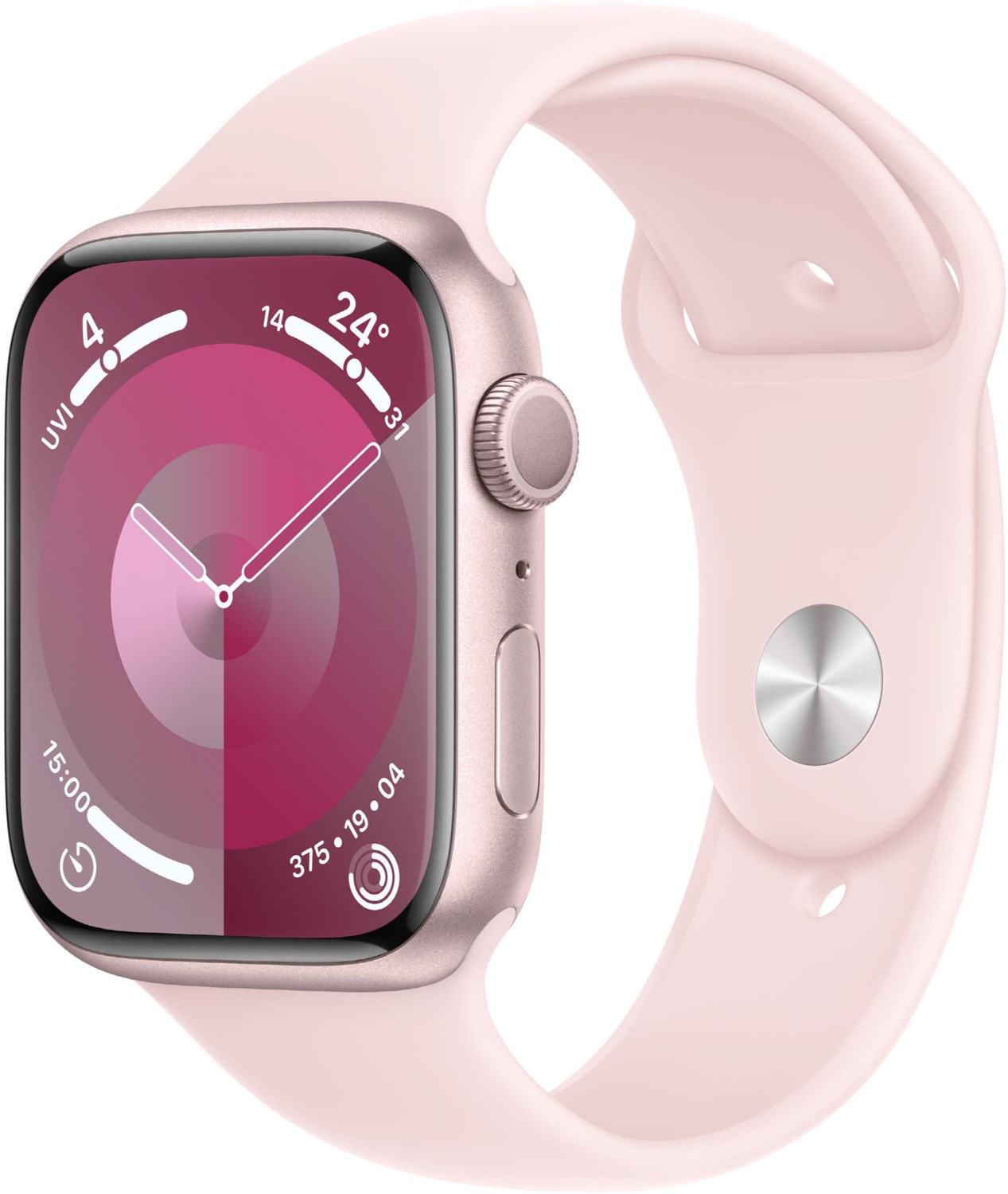 Image of Watch Series 9 (45mm) GPS Smartwatch Aluminium mit Sportarmband M/L rosé/hellrosa