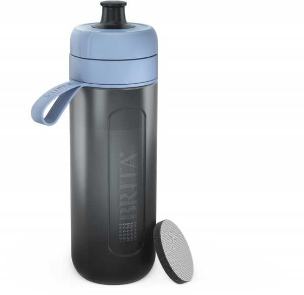 Wasserfilterflasche Active (0,6l) Trinkflasche mit Wasserfilter dunkelblau