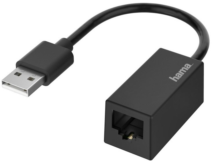USB-A auf RJ45/LAN-Adapter Fast Ethernet 10/100 Mbit/s schwarz