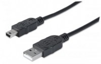 USB 2.0 St. > USB Mini-B St. (1,8m) schwarz
