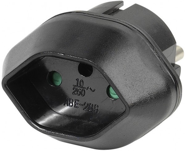 Reisestecker Schweiz Buchse-Schuko