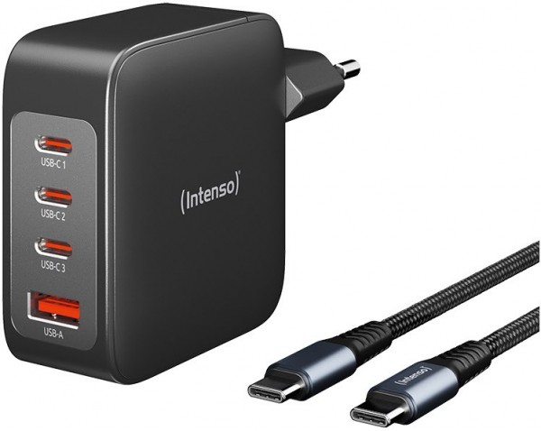 GaN Power Adapter Set (140W) inkl. USB-C Ladekabel schwarz