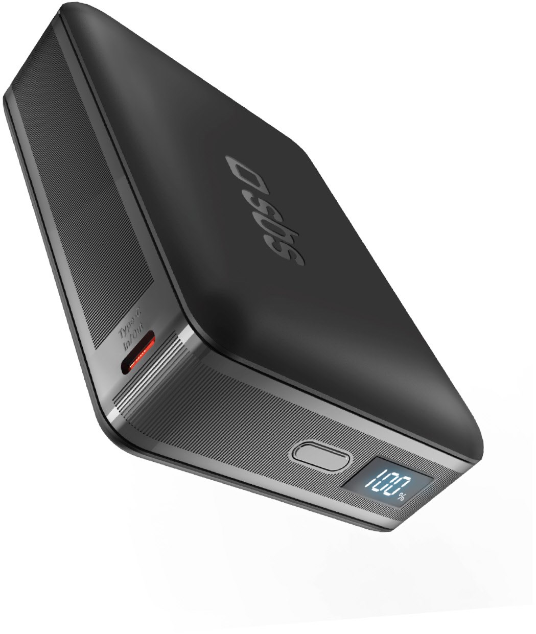 High Density LCD (10.000mAh) Powerbank schwarz