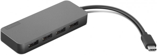 USB Type-C > USB 4-Port Hub eisengrau