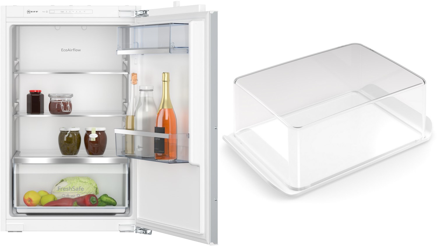KMKL88F1 Einbau-Kühlschrank bestehend aus KI1212FE0 + KSGG0MZ0 weiß