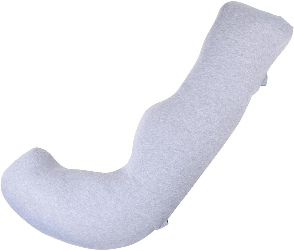 Image of Momcozy J-förmiges Schwangerschaftskissen hellgrau melange