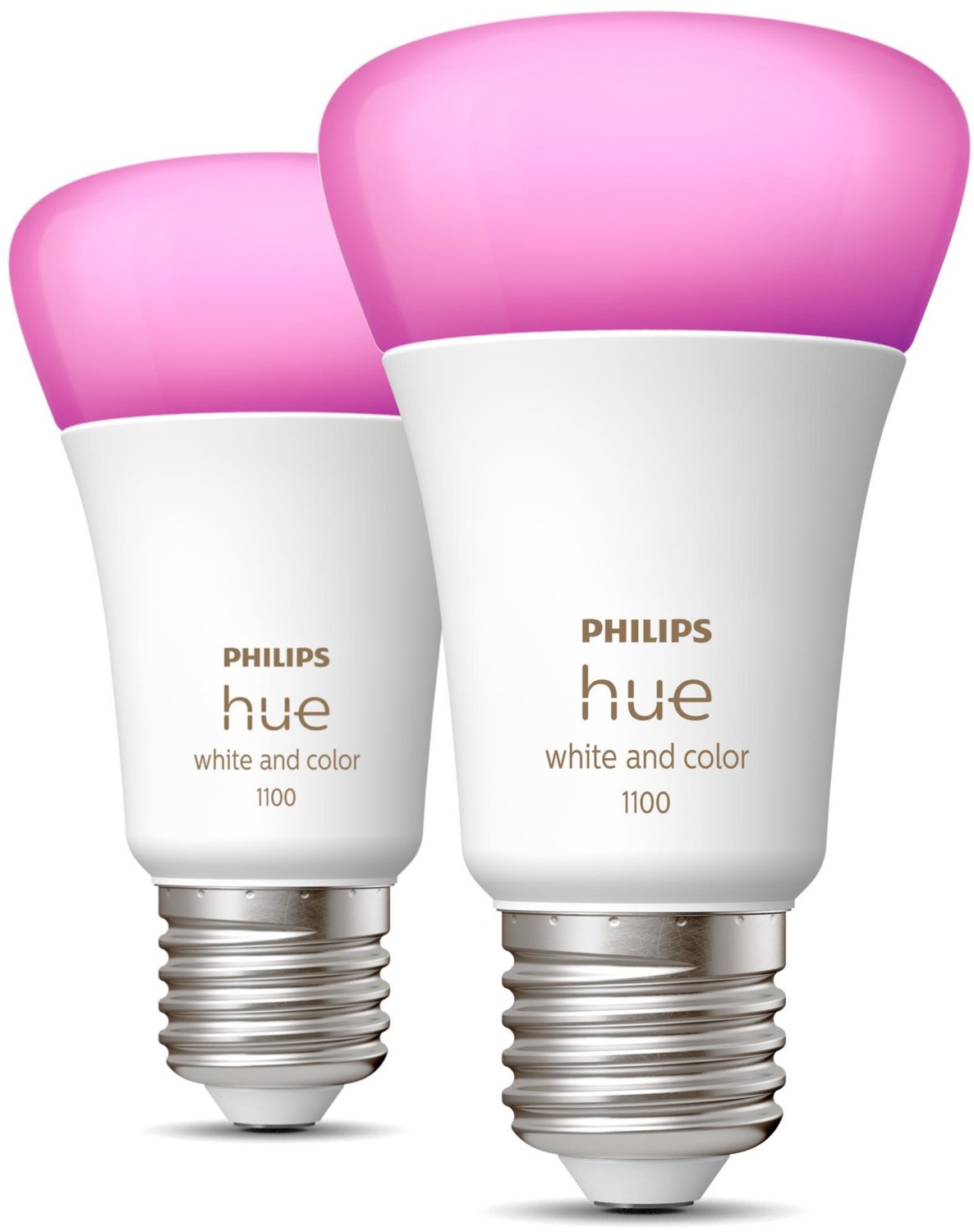 Philips Hue White & Color Ambiance E27 Doppelpack 1100lm - Weiß