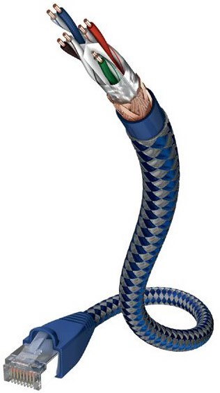 Premium CAT6 Patchkabel (1,0m) Netzwerkkabel blau/silber