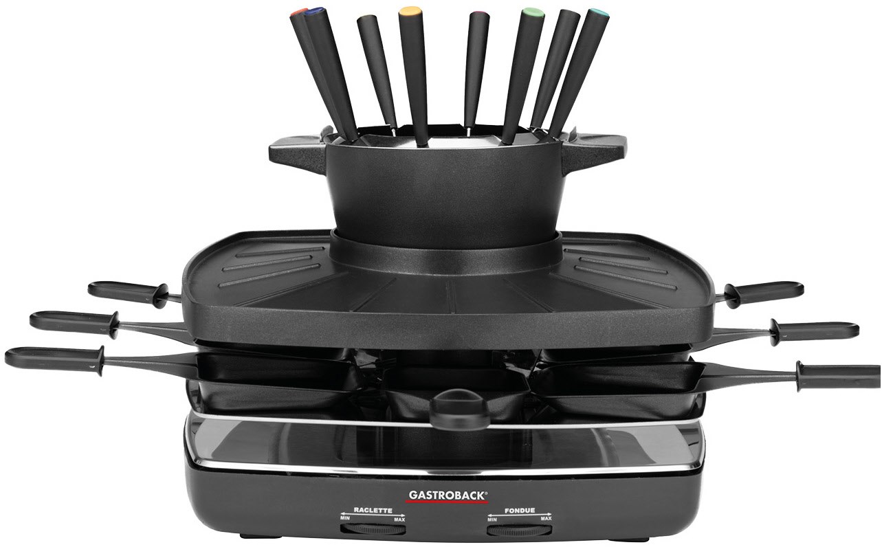 Image of Family & Friends Raclette/Fondue Set 42567 schwarz