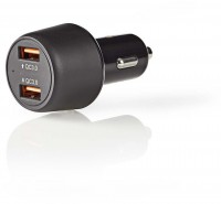 CCQC600ABK Kfz-Ladegerät (3A) 2x USB (QC 3.0) schwarz
