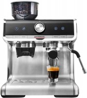 Design Espresso Barista Pro Siebträgermaschine edelstahl/schwarz, Milchbehälter, 15 bar, 2,8 l
