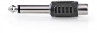 CAGB23935BK Mono-Audioadapter schwarz 6,35-mm-Stecker>Cinch-Buchse