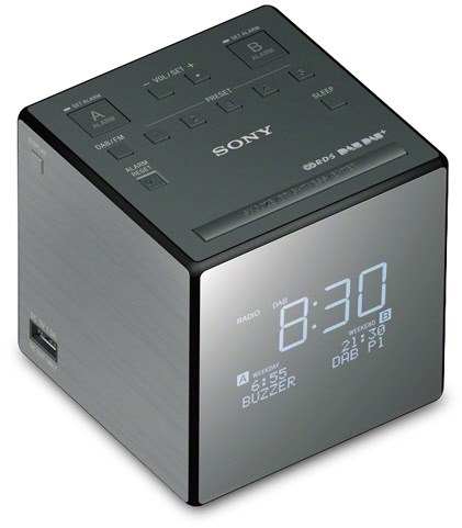 XDR-C1DBP DAB/DAB+ Uhrenradio silber/schwarz