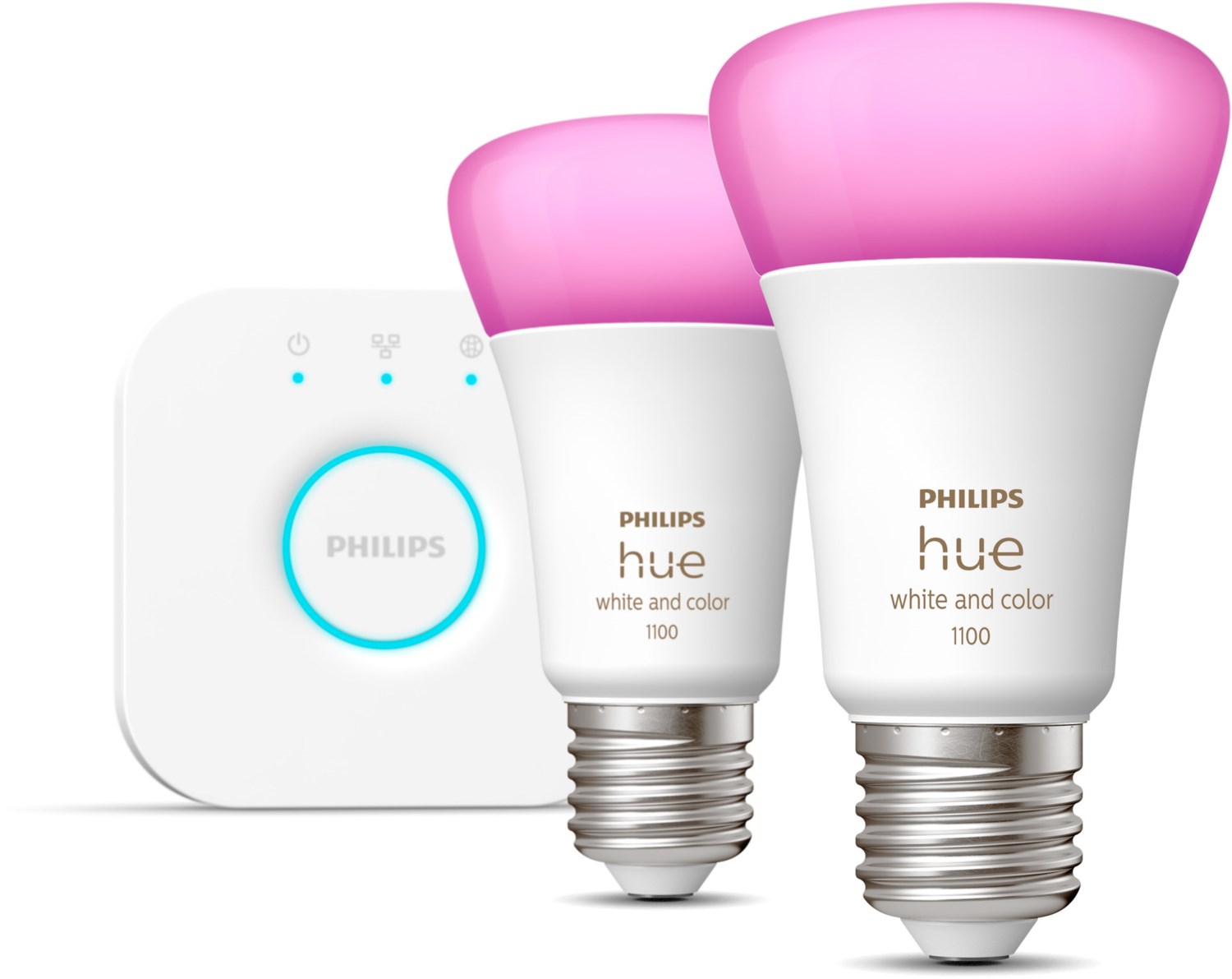 Philips Hue White & Col. Amb. E27 2er Starter Set - Weiß