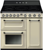 TR93IP2 Stand-Elektroherd mit Induktionsfeld creme, 168 l, 90 cm breit, A, Victoria, 5 Kochzonen