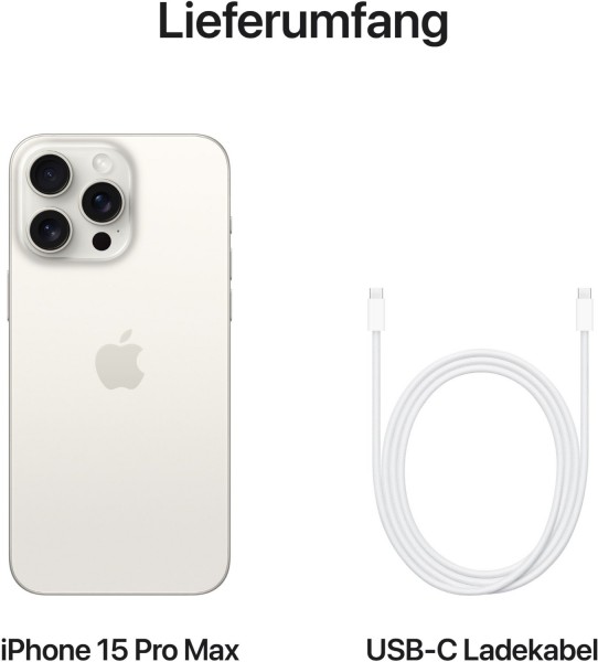 Apple iPhone 15 Pro Max (256GB) titan weiß | EURONICS