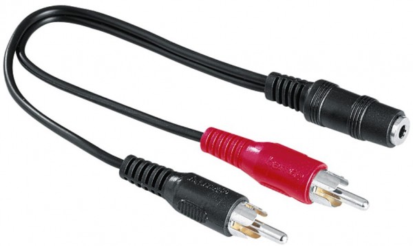 2x Cinch-St. > 3,5mm-Klinken-Kuppl. Cinch/Klinkenkabel