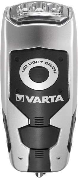 Dynamo Light LED Stableuchte silber/schwarz