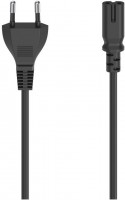 Netzkabel (1,5m) Euro-Stecker>2-pol.-Kupplung schwarz