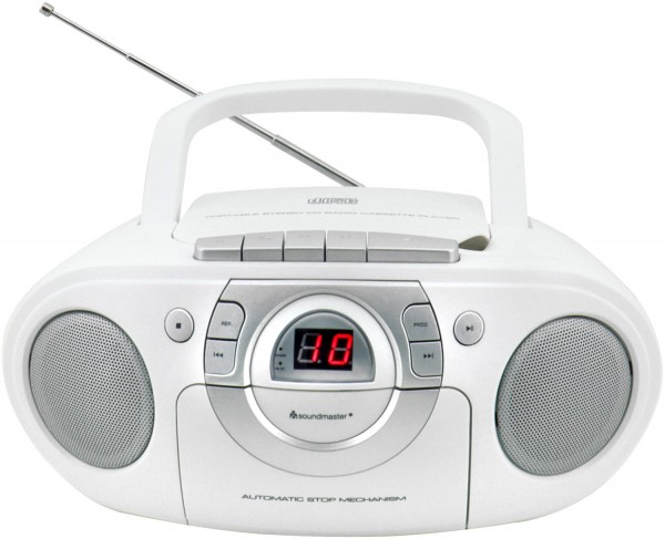 SCD5100WE Radio-Rekorder mit CD + Kassette weiß
