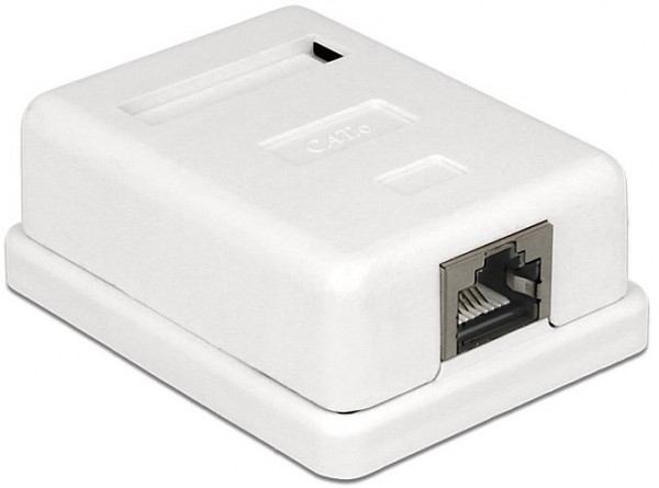 Netzwerk Anschlussdose 1-Port CAT6 weiß