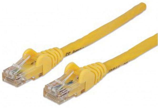 Patchkabel RJ45 U/UTP Cat6 (1 m) gelb Hebelschutz