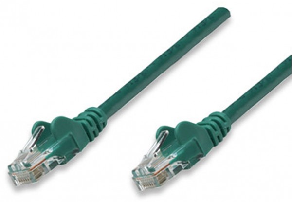 Patchkabel RJ45 U/UTP Cat6 (0,5 m) grün Hebelschutz