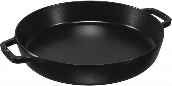 Paella-Pfanne mit Griff Rund (34cm) schwarz