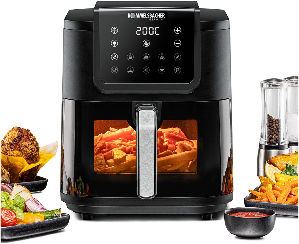 FRH 1500 Heißluft-Fritteuse schwarz/edelstahl