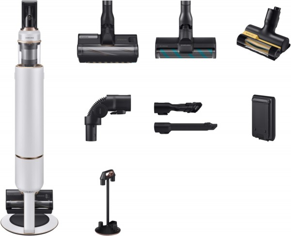 VS20B95C43W Akku-Stielstaubsauger, 210 W, 60 min Laufzeit, 0,5 l Staubvolumen, Display, Elektro-Bodenbürste