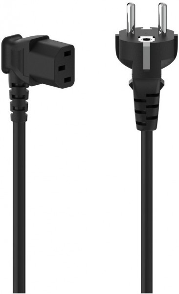 Netzkabel 90° (5m) für Kaltgeräte schwarz