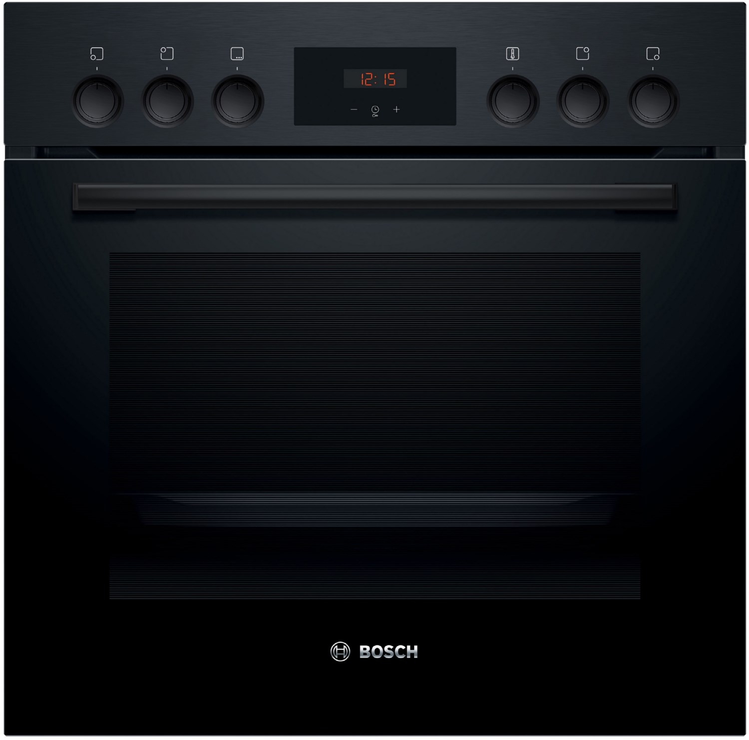 HEF113BB0 Einbau Elektro-Herd schwarz, 66 l, schnelles Vorheizen, 59,4 cm breit, A, Serie 2