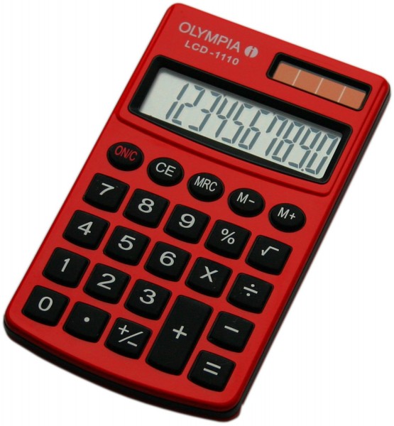 LCD-1110 Taschenrechner rot