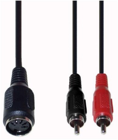 B 22 Adapterkabel (0,2m) Cinchkabel schwarz