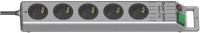 BN-SPB120 Steckdosenverl. (2,5m) 5-fach Super-Solid silber