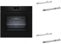BMK120EAP Einbaubackofen bestehend B2CCJ7AK3+Z11TI15X0+Z11TI15X0 schwarz, 71 l, Pizza-Stufe, schnelles Vorheizen, 59,4 cm breit, A+
