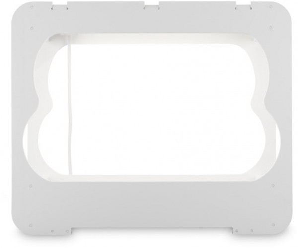 Gewächsstation mit LED-Pflanzenlam. ca. 3 Töpfe Ø 10cm weiss