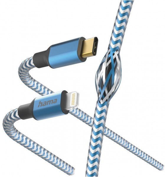 Reflective USB-C > Lightning (1,5m) blau