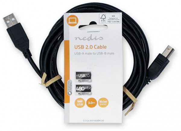 CCGL60100BK30 USB-Kabel (3m) schwarz