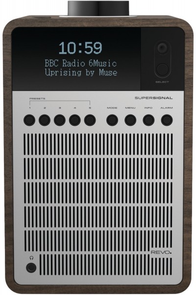 SuperSignal DAB Radioempfänger walnuß/silber