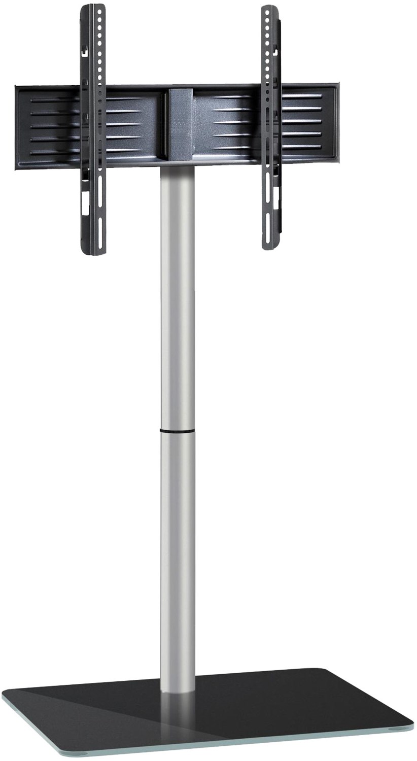 Image of Alani TV-Bodenständer silber/schwarzglas