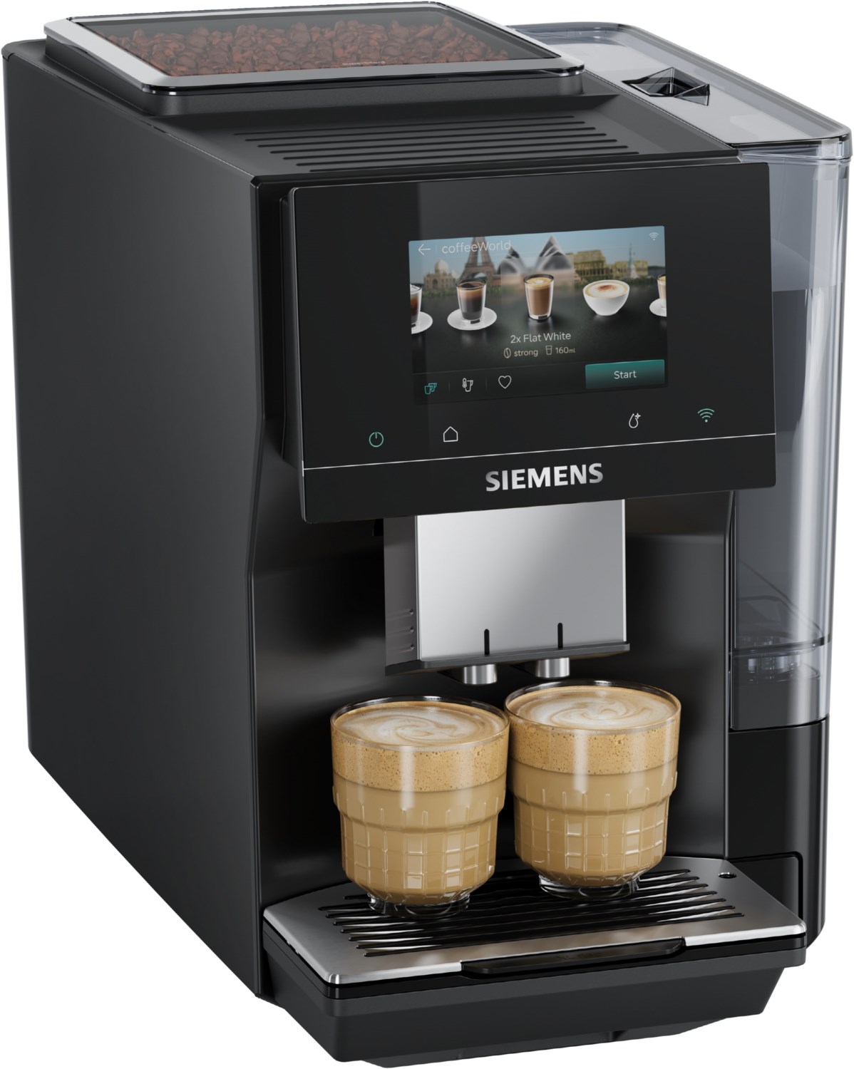 TP723E19 Kaffee-Vollautomat Klavierlack schwarz, Keramik-Mahlwerk, 19 bar, 2,4 l, Steuerung über Smartphone