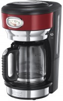 Retro Ribbon Red Glas-Kaffeemaschine rot/edelstahl